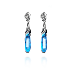 Giovanni Raspini Orecchini Orchidea Blu Goccia - 9270 - immagine 1