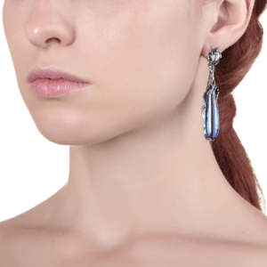 Giovanni Raspini Orecchini Orchidea Blu Goccia - 9270 - immagine 2