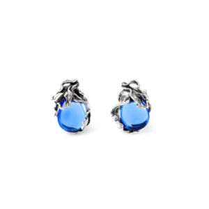 Giovanni Raspini Orecchini Bottone Orchidea Blu - 9267 - immagine 1