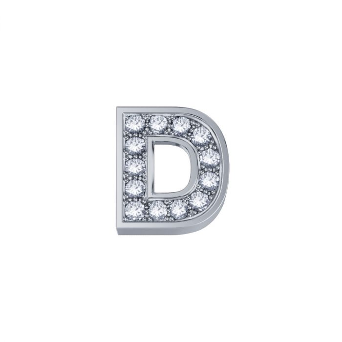 Elements DonnaOro Lettera D in oro bianco e diamanti DCHF3319D.002
