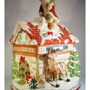 FITZ & FLOYD SCATOLA BABBO NATALE 35X25 CM - ST. NICK 18232 - immagine 3