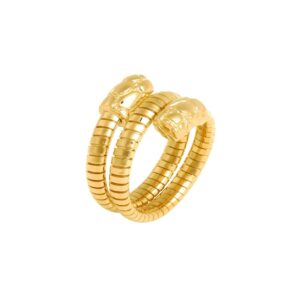 Anello Giovanni Raspini Croco Tubogas Doppio Dorato Cod. 12544