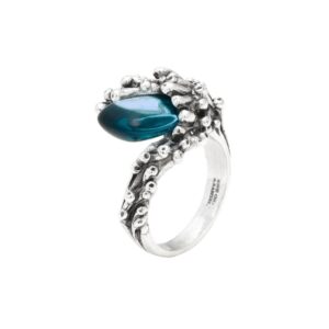 Anello Giovanni Raspini Gocce Color Goccia Mare Cod. 12414