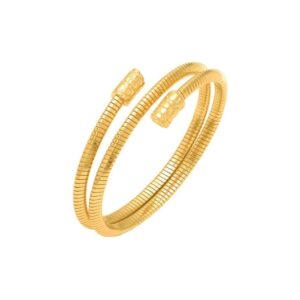 Bracciale Giovanni Raspini Croco Tubogas Doppio Piccolo Dorato Cod. 12546 - immagine 1