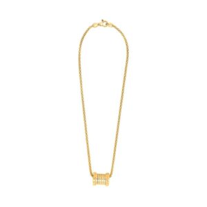 Collana Giovanni Raspini Croco Tubogas Piccola Pendente Dorata Cod. 12541 - immagine 1